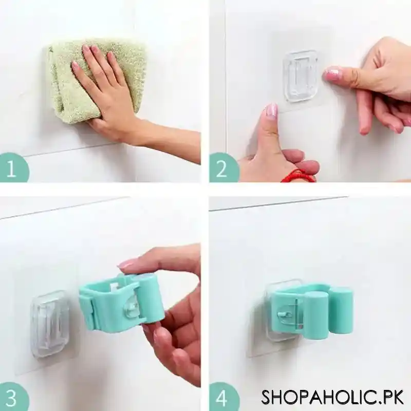 (Pack of 2) Wall Mounted Mop Holder