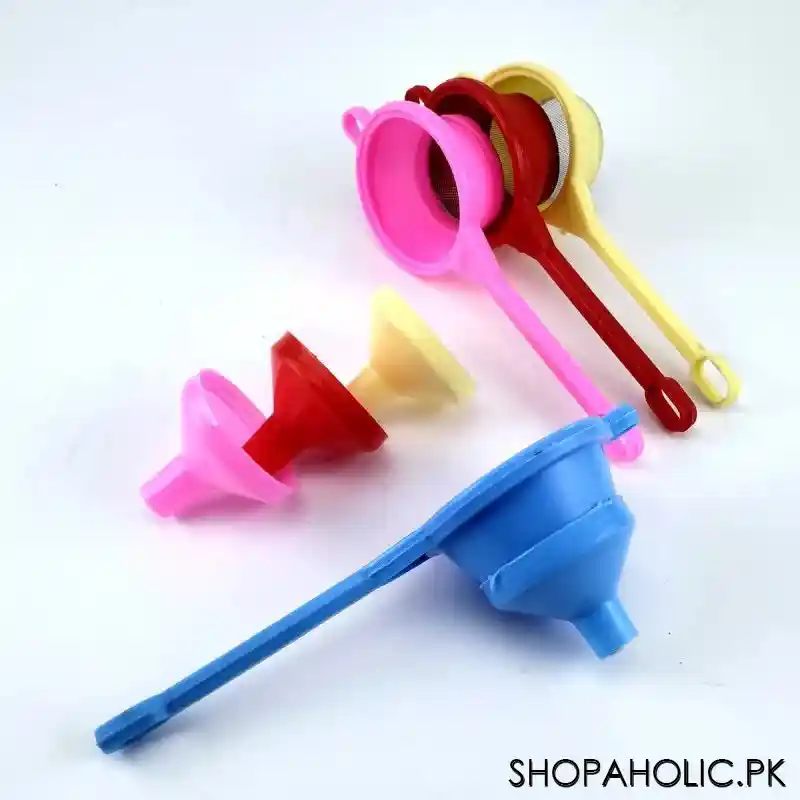 (Pack of 3) Plastic Sieve with Funnel