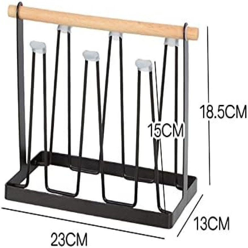 Premium Glass Stand with Wooden Handle without Tray by Metallics Home