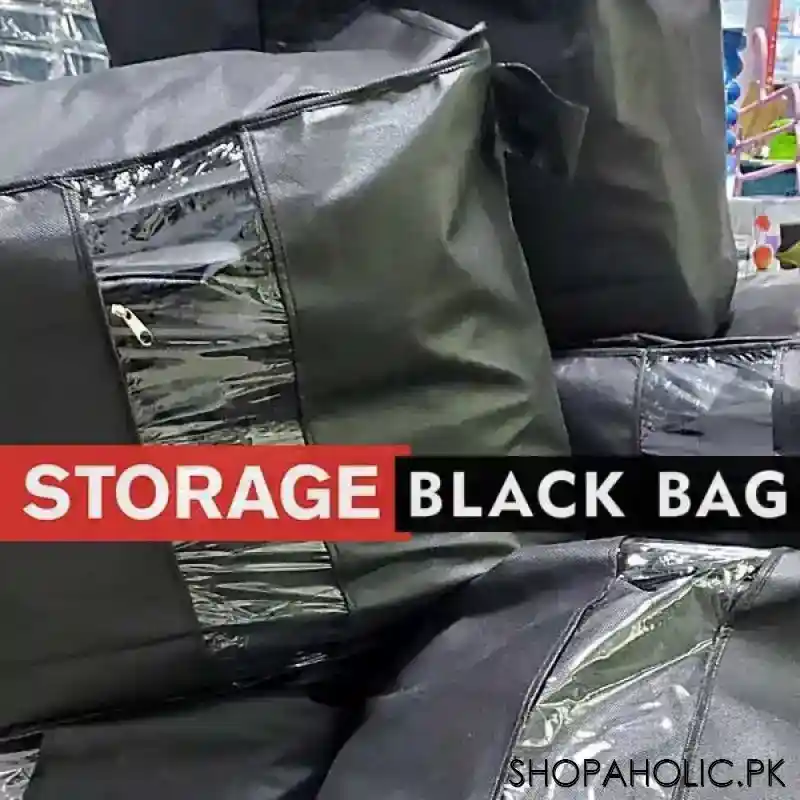 Premium Quality Storage Bag for Clothes - Large Capacity (130g, Black)