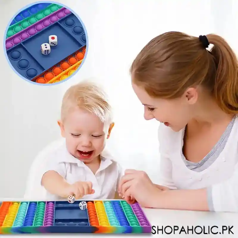 Push Pop-It Bubble Fidget Ludo with Dice