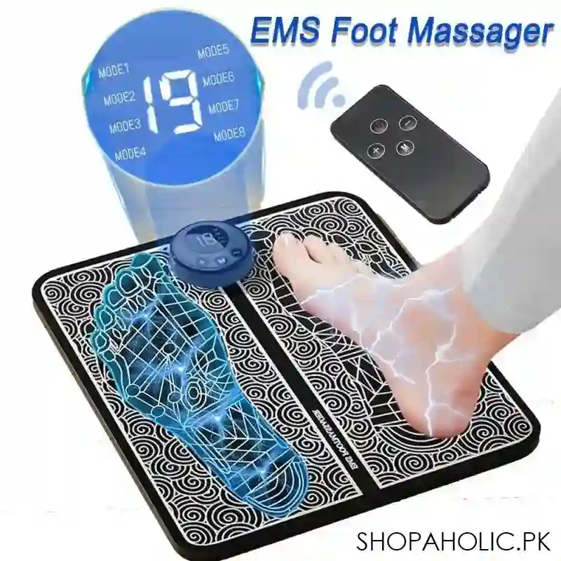 Rechargeable Portable EMS Electric Foot Massage Pad Feet Simulator