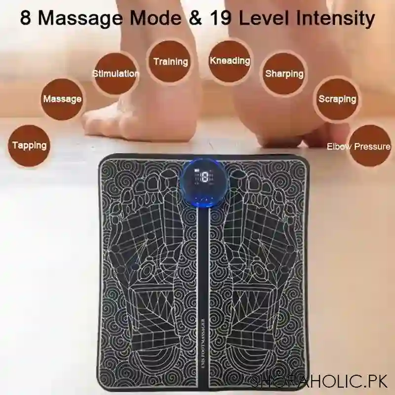 Rechargeable Portable EMS Electric Foot Massage Pad Feet Simulator