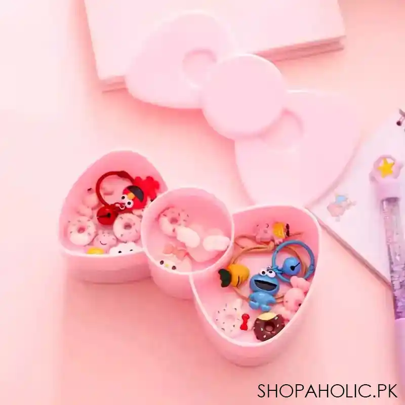 Rotatable Multi-layer Bow Shaped Jewelry Storage Box
