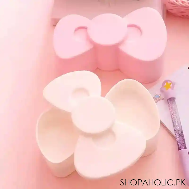 Rotatable Multi-layer Bow Shaped Jewelry Storage Box