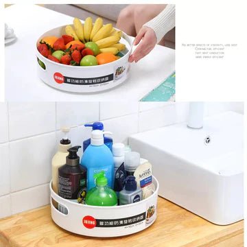 Rotating Tray Pack of 2 - Countertop Kitchen Organizer