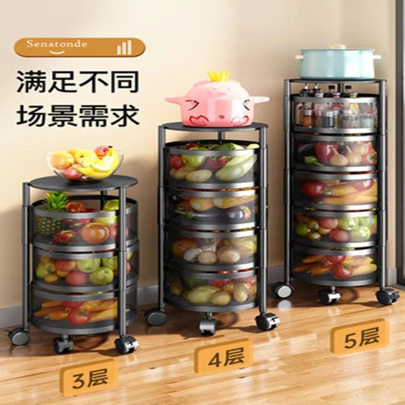 Round shape metal trolley