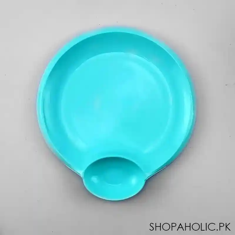 Round Snack Plate with Extra Space for Sauces