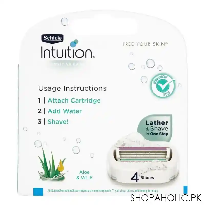 Schick Intuition Sensitive Care Aloe & Vitamin E Blades, 3-Pack