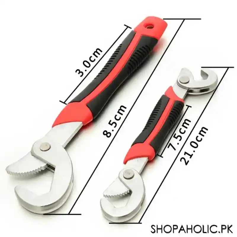 (Set of 2) Multifunction Adjustable Wrench Snap N Grip Tool