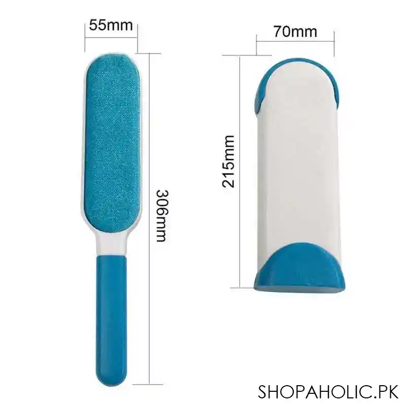 (Set of 2) Reusable Pet Double-sided Lint Remover with Self-cleaning Base Travel Remove Fur Brush