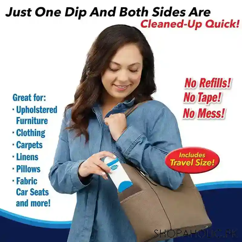 (Set of 2) Reusable Pet Double-sided Lint Remover with Self-cleaning Base Travel Remove Fur Brush