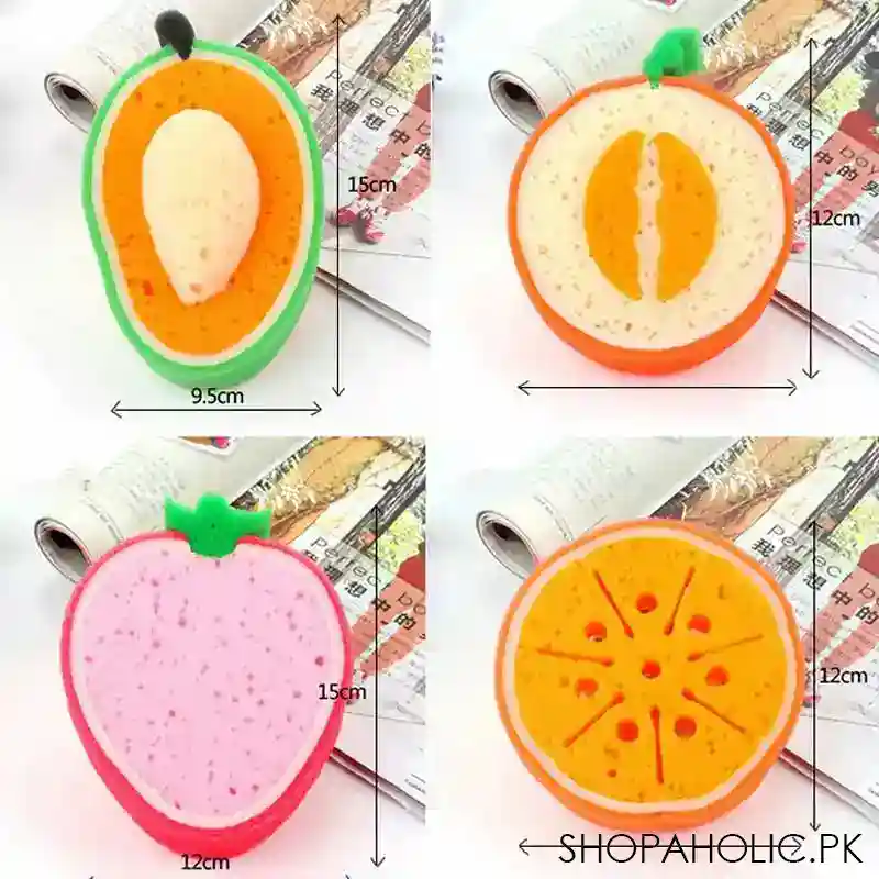 Fruit Shaped Dishwashing Sponges (Random)