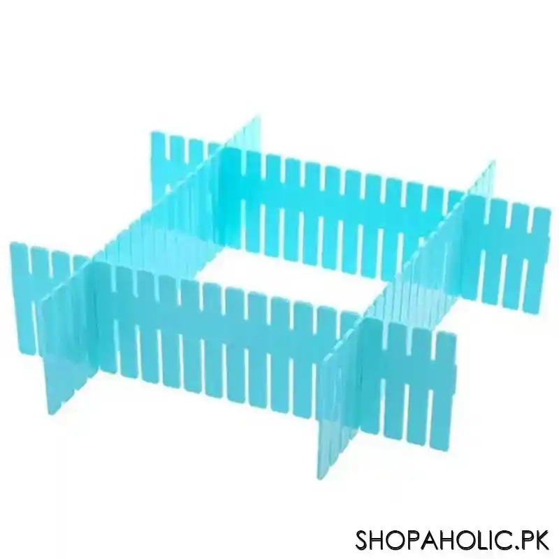 (Set of 4) Plastic Adjustable Drawer Small Storage Organizer (Size: 24.8 x 7 cm)