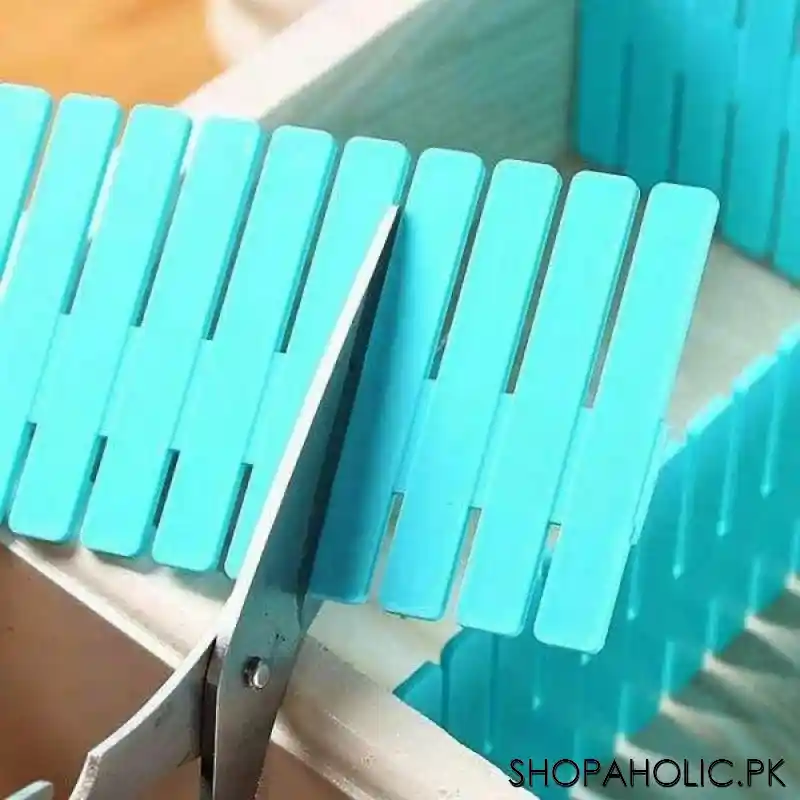 (Set of 4) Plastic Adjustable Drawer Small Storage Organizer (Size: 24.8 x 7 cm)