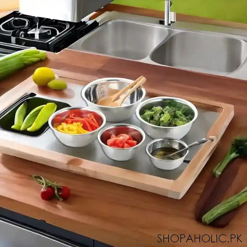 Set Of 5 Metal Mixing Bowls