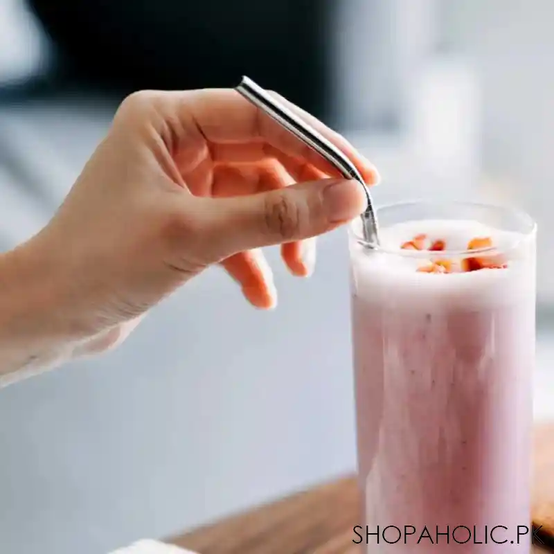 (Set of 5) Reusable Stainless Steel Straws With Cleaning Brush