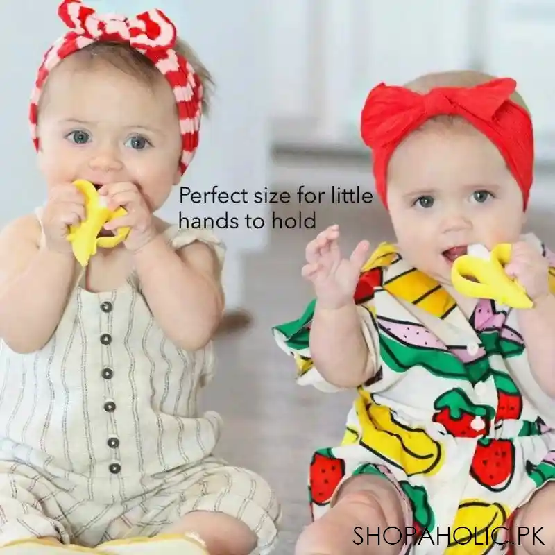 Silicone Banana Shape Baby Teether Toothbrush
