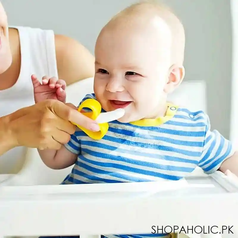 Silicone Banana Shape Baby Teether Toothbrush