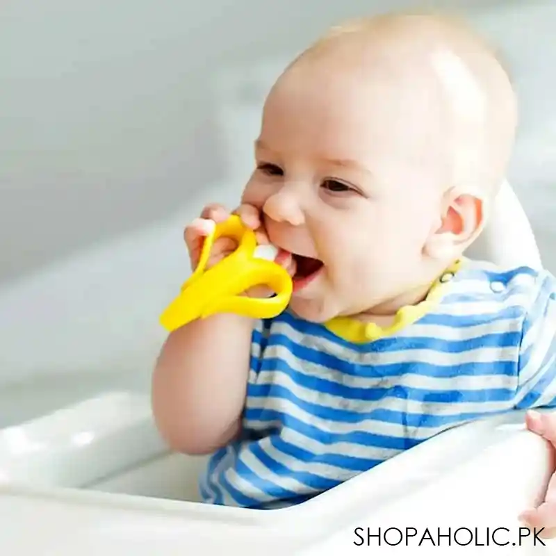 Silicone Banana Shape Baby Teether Toothbrush