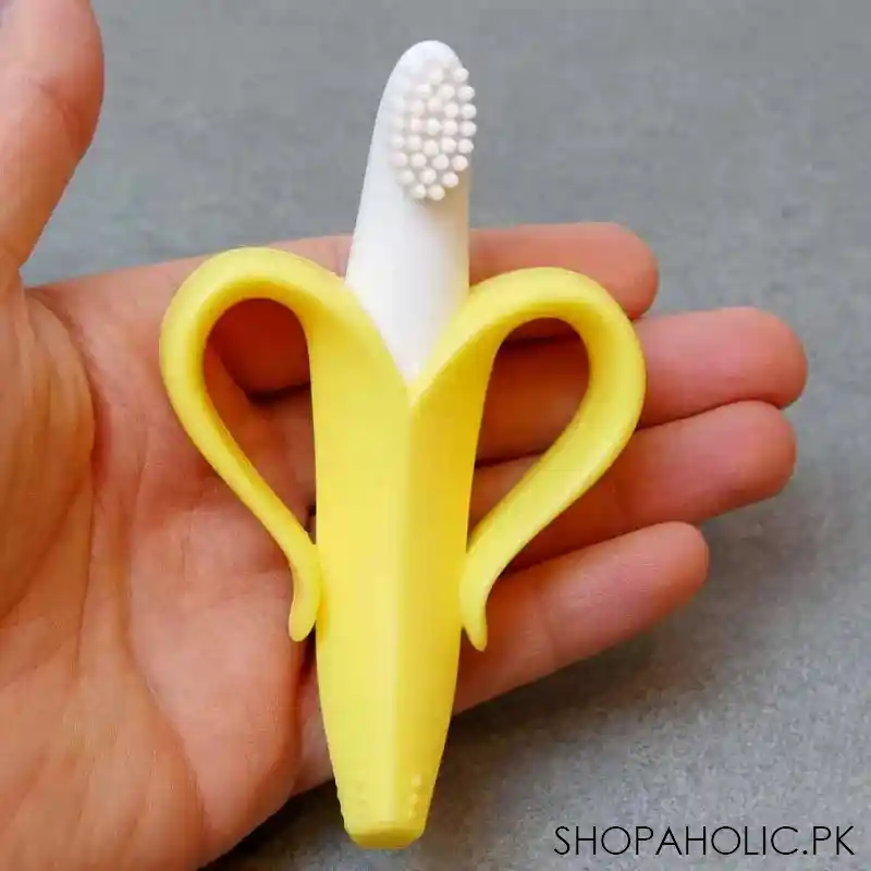 Silicone Banana Shape Baby Teether Toothbrush
