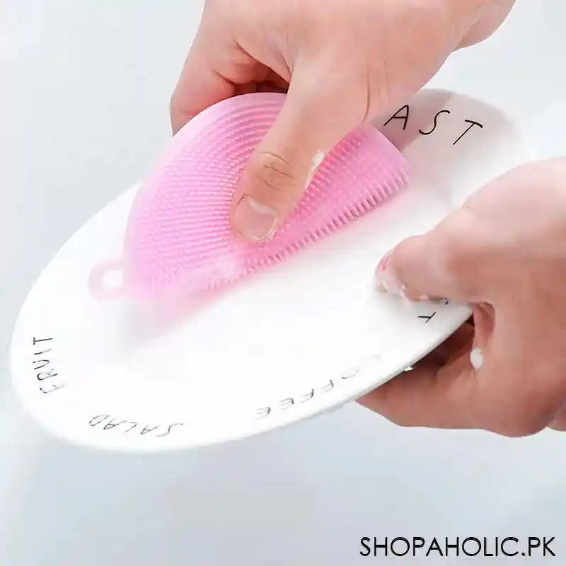 Silicone Go Round Dishwashing Sponge