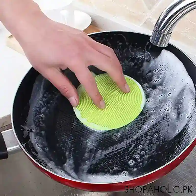Silicone Go Round Dishwashing Sponge