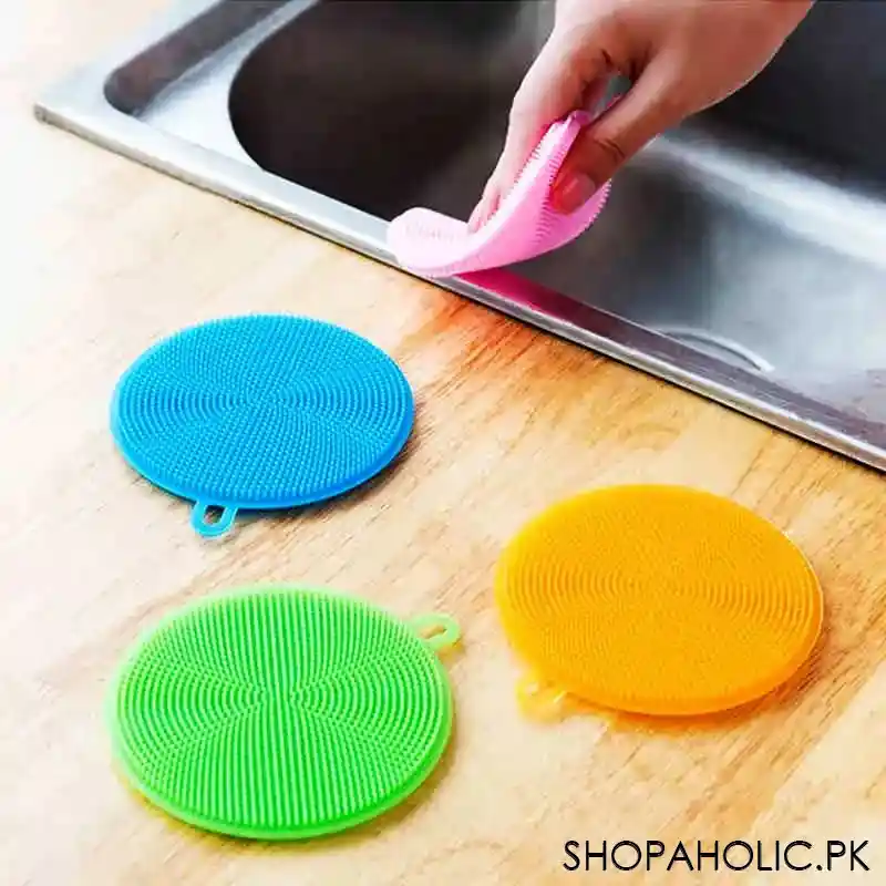 Silicone Go Round Dishwashing Sponge