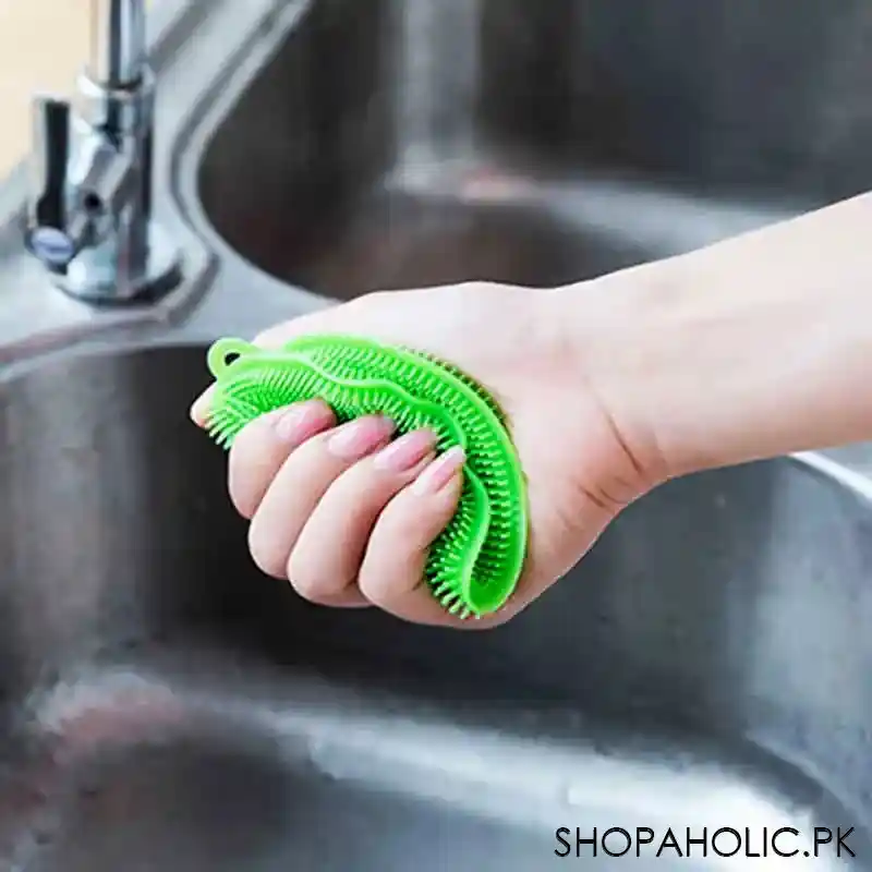 Silicone Go Round Dishwashing Sponge