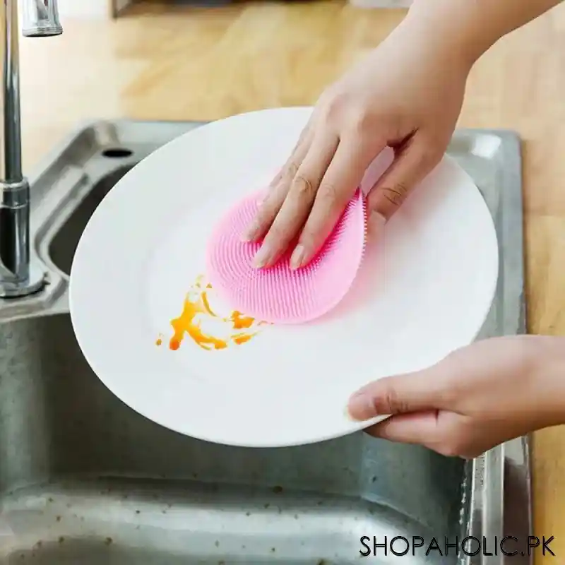 Silicone Go Round Dishwashing Sponge
