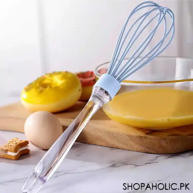 Silicone Manual Egg Beater with Acrylic Handle