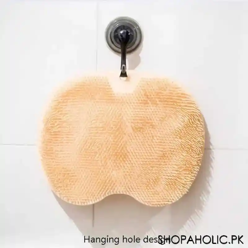 Silicone Non-slip Back Brush and Foot Massager Scrubber Mat