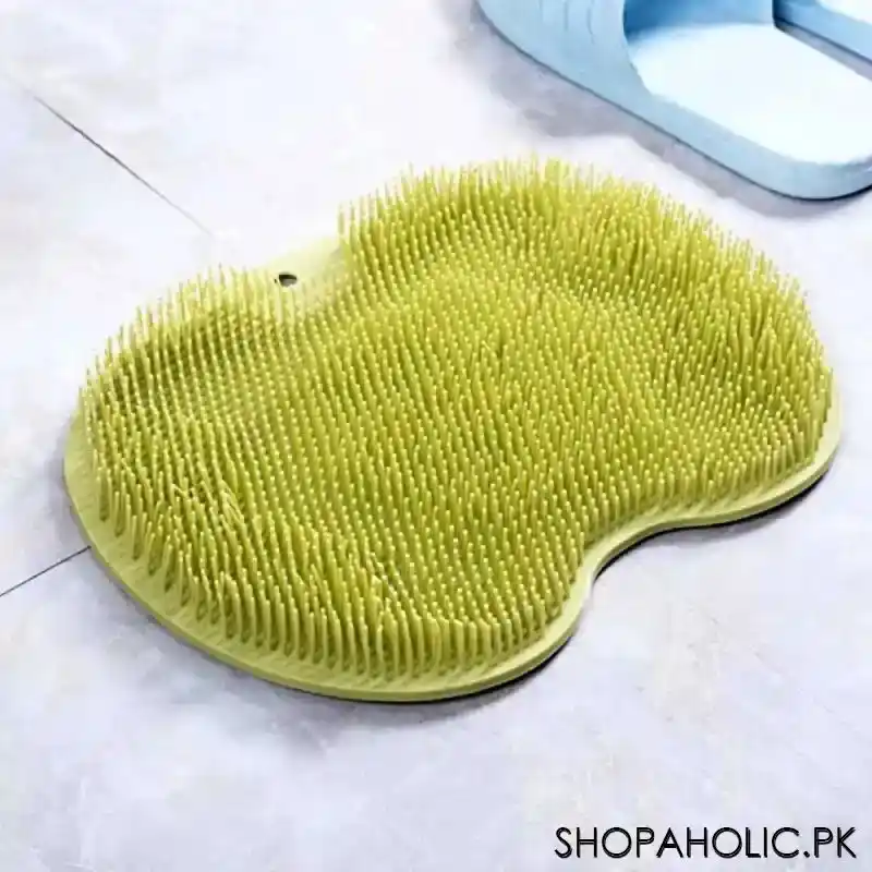 Silicone Non-slip Back Brush and Foot Massager Scrubber Mat