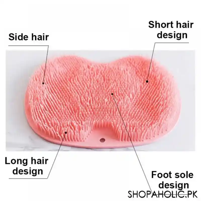 Silicone Non-slip Back Brush and Foot Massager Scrubber Mat