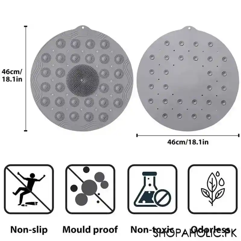 Silicone Non Slip Round Bathroom Mat