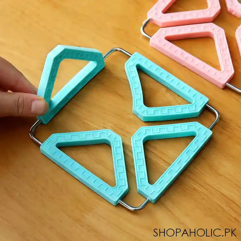 Silicone and Stainless Steel Foldable Collapsible Hot Pot Pad