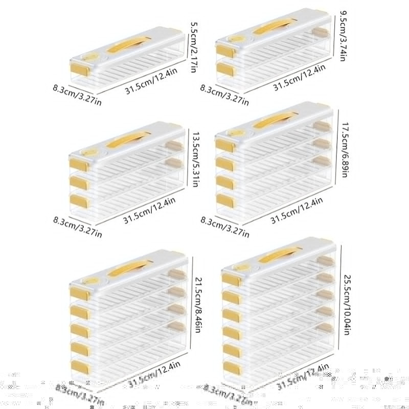 Refrigerator Dumpling Box Multilayer Household Dumpling Container Portable Dumpling Organizer For Home Kitchen Space Saving Box