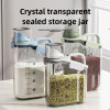 Acrylic Food Storage Jar with Measuring Cup – Rice, Pulses & Cereal Container