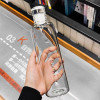 500ml Airtight & Time Scale Plastic Water Bottle