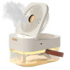 Double Spray Portable Humidifier Fan With Lamp