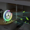 G shape rgb light fan
