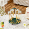 6 Cup Golden Drying Rack,Mug Draining Organizer