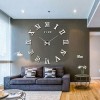 DIY Creative Acrylic Large Wall Clock Modern Design 3D Living Room Clock