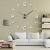 DIY Creative Acrylic Large Wall Clock Modern Design 3D Living Room Wall Qua