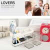 Innovative Bathroom Plastic Toothbrush Holder With 2 Cups