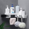 Corner Bathroom Shelf Rotatable Wall Mounted