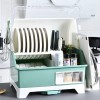 Multipurpose Plate Rack Drying Rack With Cover and Storage Organizer