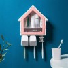Toothbrush Holder House Shape Wall Storage Rack Bathroom Organizer