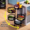 Five Layer Kitchen Vegetable Basket Rotating Organizer-