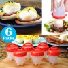 Silicone Egg Cooker, Silicone Egg Boiler Poacher Cups (Pack of 6)